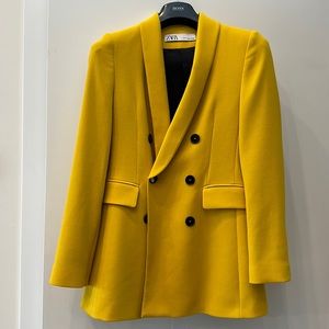ZARA YELLOW BLAZER SIZE S BRAND NEW STYLISH JACKET